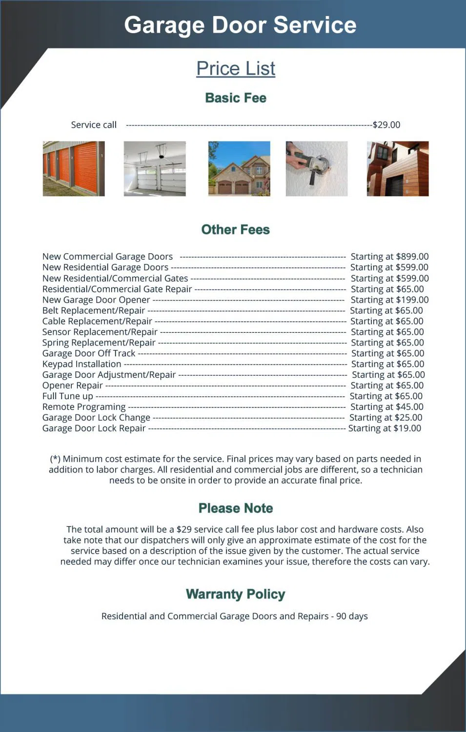 Golden Garage Door Service Pomona, CA 909-655-0098